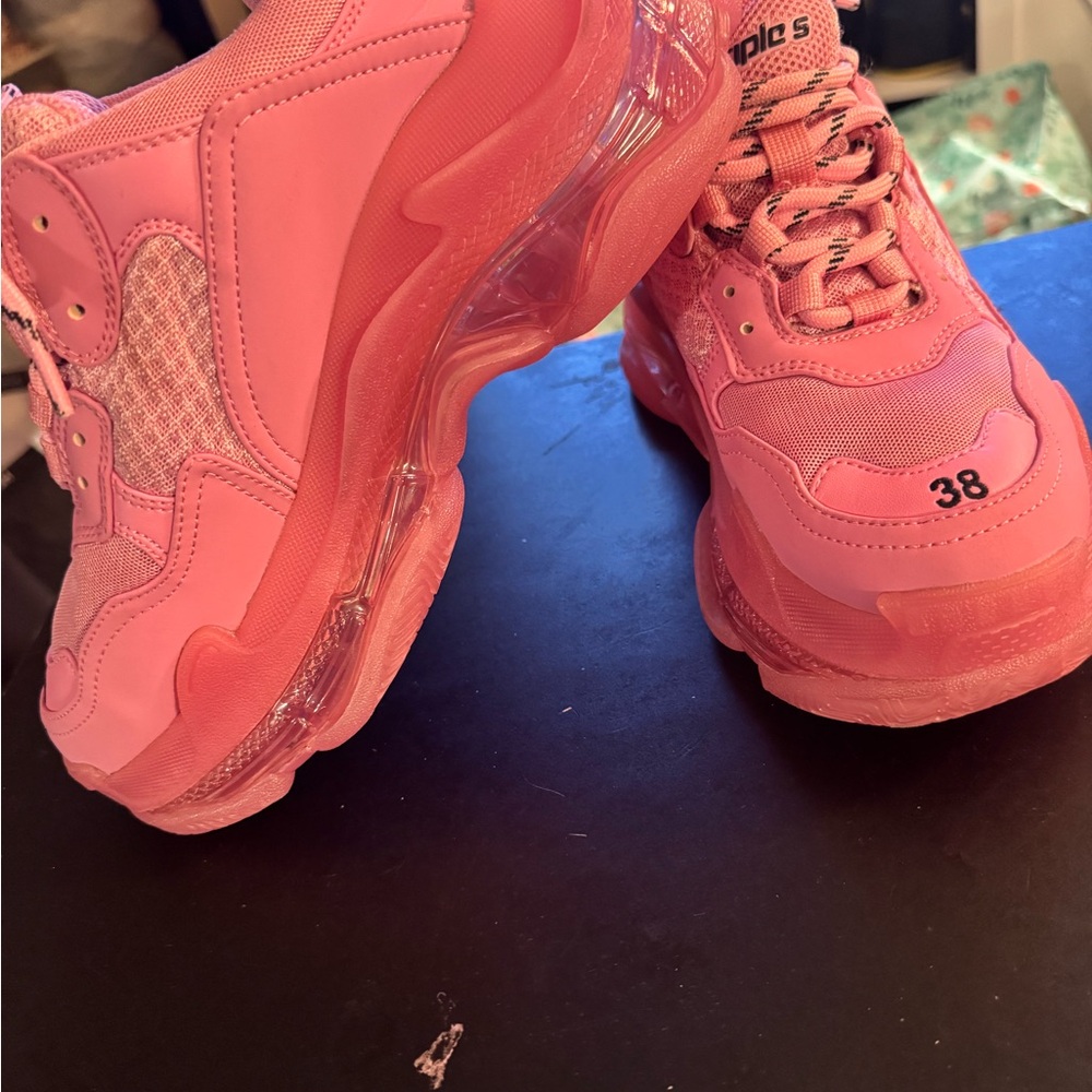Balenciaga Pink Chunky Sneakers - Picture 1 of 7